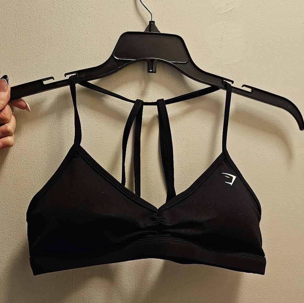 Gymshark Black Strappy Sports Bra